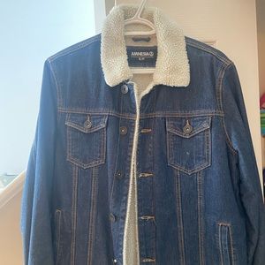 Sherpa-lined Denim Jacket
